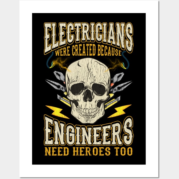 Electricians Funny Quotes Electrician Humor Sayings Gift Wall Art by E